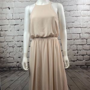 Anthropologie BHLDN Light Pink Sleeveless Maxi Dress Size Medium LKNW